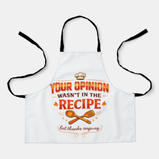 Delantal Tu opinión no estaba en la receta pero gracias