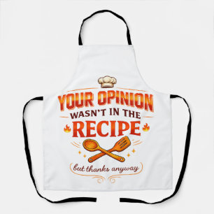 Delantal Tu opinión no estaba en la receta pero gracias