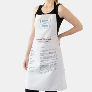 Delantal Tu receta vegetariana favorita de Apron de impresi