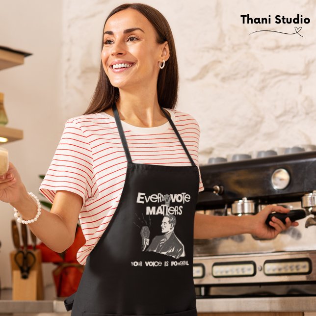 Delantal Tu voto importa Elección Política Blanco Impreso (Subido por el creador)