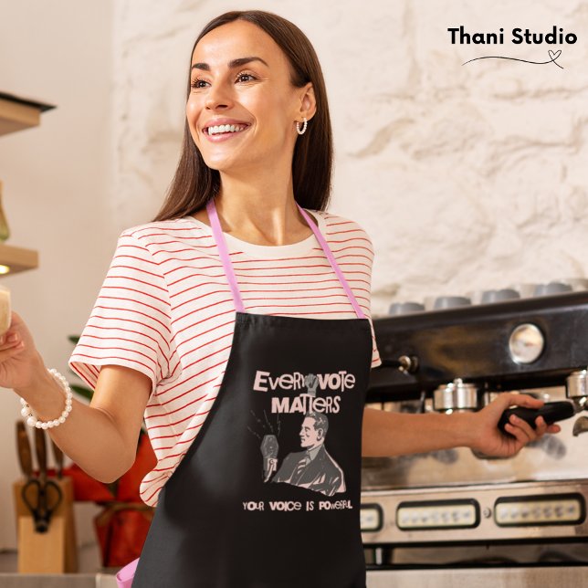 Delantal Tu voto importa las elecciones, el rosado político (Subido por el creador)