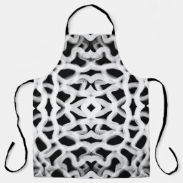 Delantal Tubular blanco en negro