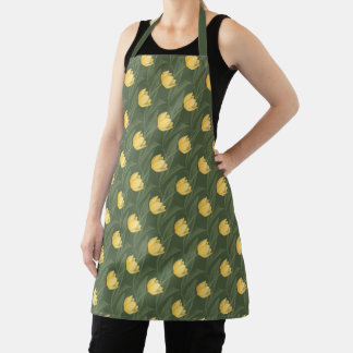 Delantal Tulipanes Amarillos Apron Spring Tulip Art Apron