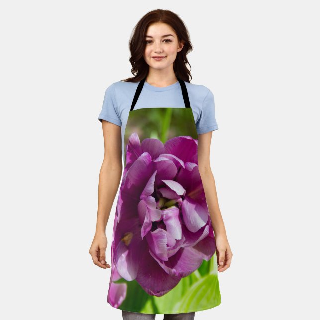 Delantal Tulipanes de Lilac en un día soleado (Gastado)