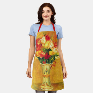 Delantal Tulipanes de Pierre Renoir, Arte Impresionista Vin