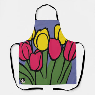 Delantal Tulipanes de primavera
