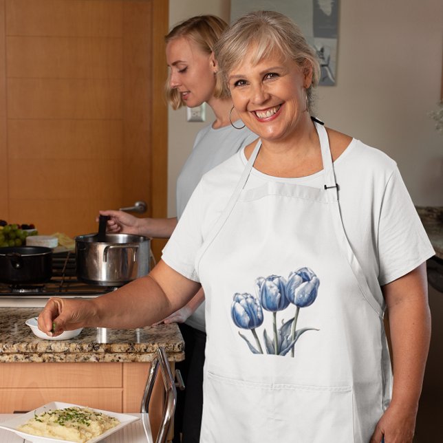 Delantal Tulipanes en azul delft (Subido por el creador)