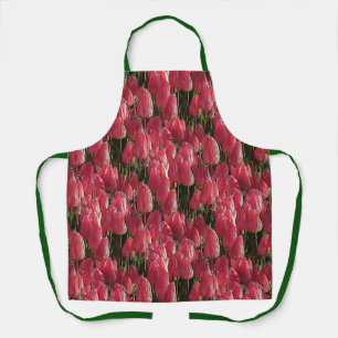 Delantal Tulipanes rosados de bonito