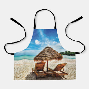 Delantal Tumbonas en la playa