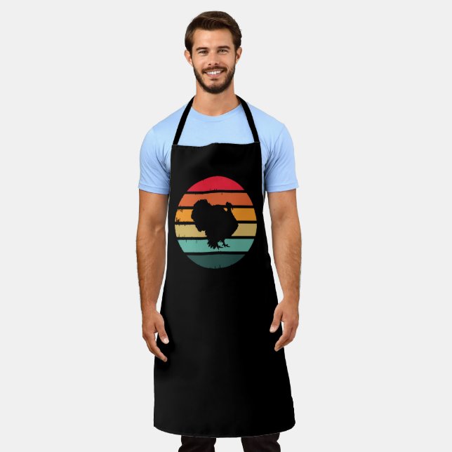 Delantal Turquia Ave Thankess Dolor Turco Viejo Atardecer (Gastado)