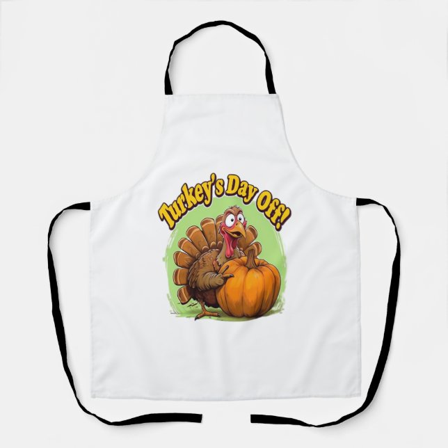 Delantal Turquía Día de Acción de Gracias sobredimensionada (Anverso)