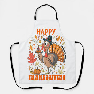 Delantal Turquía feliz de los agradecimientos