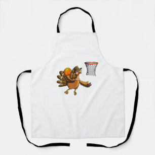 Delantal Turquía juega al baloncesto Hoop Thanksgivi