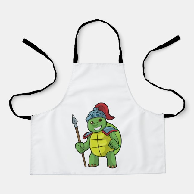 Delantal Turtle as Warrior with Spear & Helmet (Anverso)