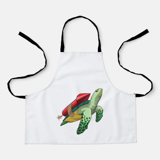 Delantal Turtle with Rocket (Anverso)