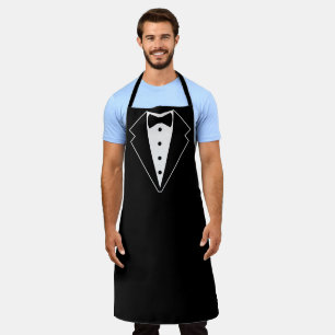 Delantal Tuxedo de estilo negro y blanco