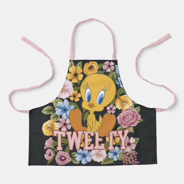Delantal TWEETY™ Floral Embroidery Graphic (Anverso)
