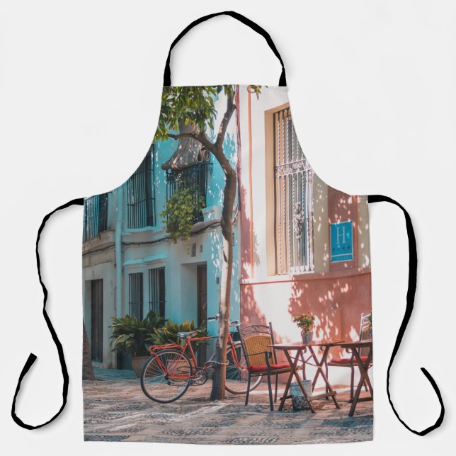 Delantal Two brown table outside (Anverso)