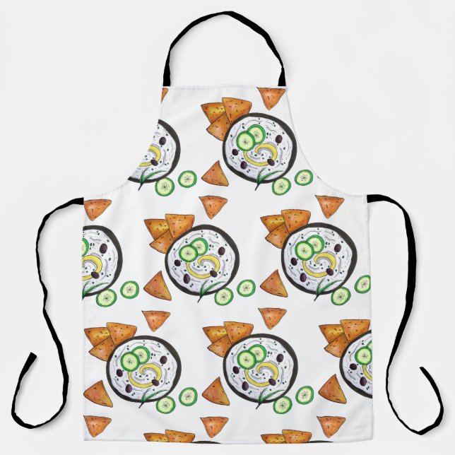 Delantal Tzatziki Grasa de Meze Griega Alimentos Mediterrán (Anverso)