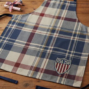 Delantal UA 250 Motivo de Escudo a Cuadros Americano ID1301