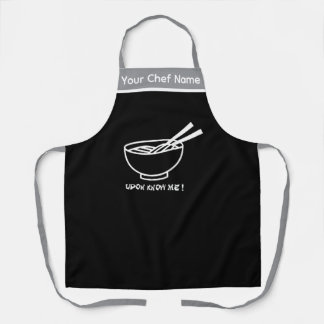 Delantal Udon Know Me Funny Noodle Graphic Apron