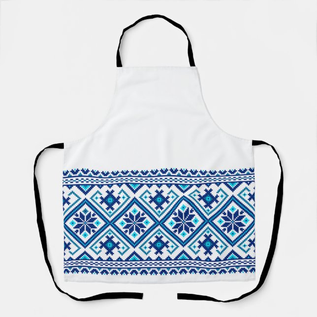 Delantal Ukrainian vushuvanka folk art All-Over Print Apron (Anverso)
