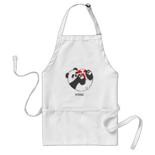 Delantal Un adorable bebé panda jugando con una pelota