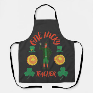 Delantal Un afortunado profesor irish el día de san patrick
