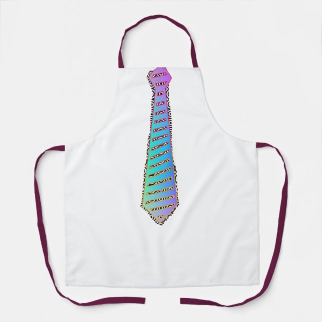 Delantal Un Ataque Verde Azul Para Tu Apron Blanco (Anverso)