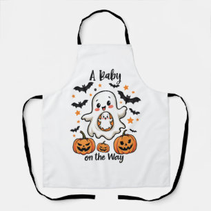 Delantal Un bebé en camino a Halloween del embarazo fantasm