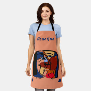 Delantal Un beso - añadir texto, Apron