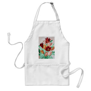 Delantal Un bonito y audaz Bouquet floral de tulipanes