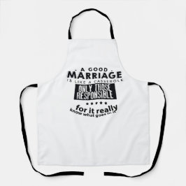 Delantal Un buen matrimonio es como una cazuela