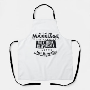 Delantal Un buen matrimonio es como una cazuela