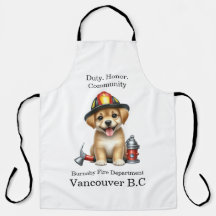 Un cachorro lindo vestido de bombero con herramien