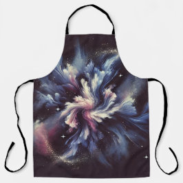 Delantal Un diseño de galaxia abstracto que capta el mister