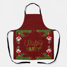 Delantal Un Fiesta Navidad Apron