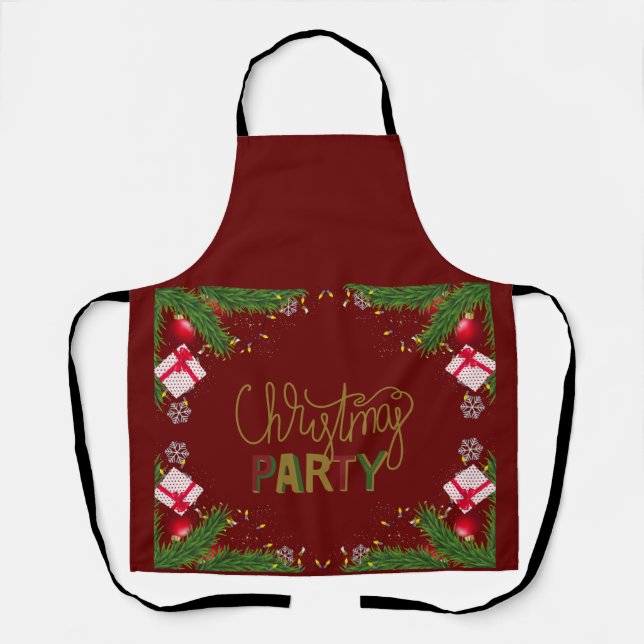 Delantal Un Fiesta Navidad Apron (Anverso)