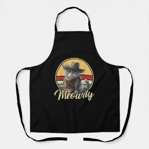 Delantal Un Gato Cowboy Funny Mashup Meow Howdy Kitten Aver