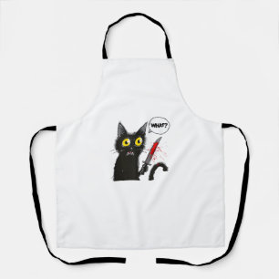 Delantal Un gato negro disfrazado de Halloween qué divertid