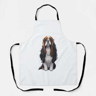 Delantal Un lindo perro King Charles Spaniel 