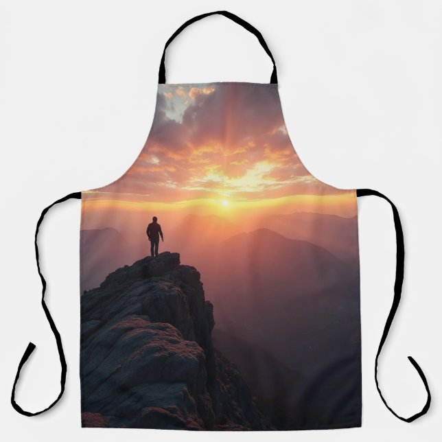 Delantal Un majestuoso amanecer visto desde la cima de la m (Anverso)