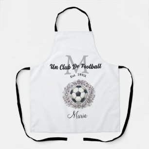 Delantal un monograma de un club de fútbol es, año copa mun