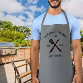 Delantal Un padre curioso e insoportable con un año y nombr