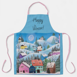 Delantal Un paisaje invernal sensacional