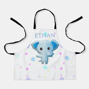 Delantal Un pequeño elefante azul
