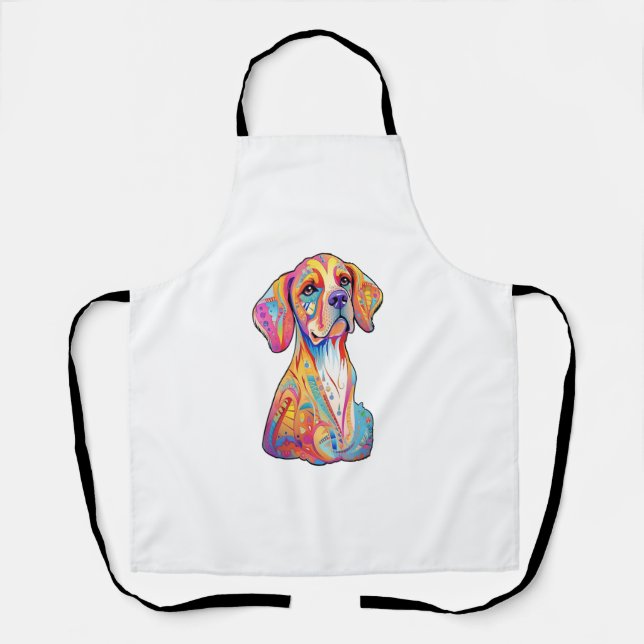 Delantal Un perro acuarela (Anverso)