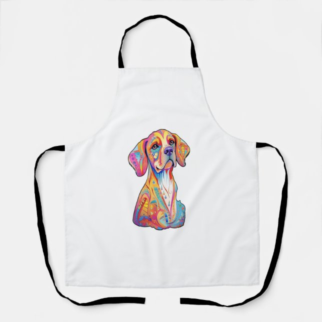 Delantal Un perro acuarela (Anverso)