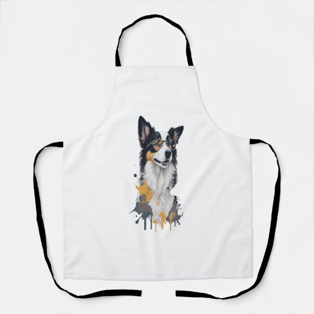 Delantal Un perro lindo Border Collie (Anverso)
