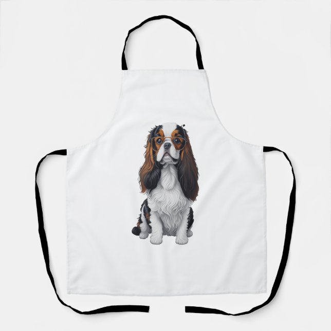 Delantal Un perro lindo King Charles Spaniel (Anverso)
